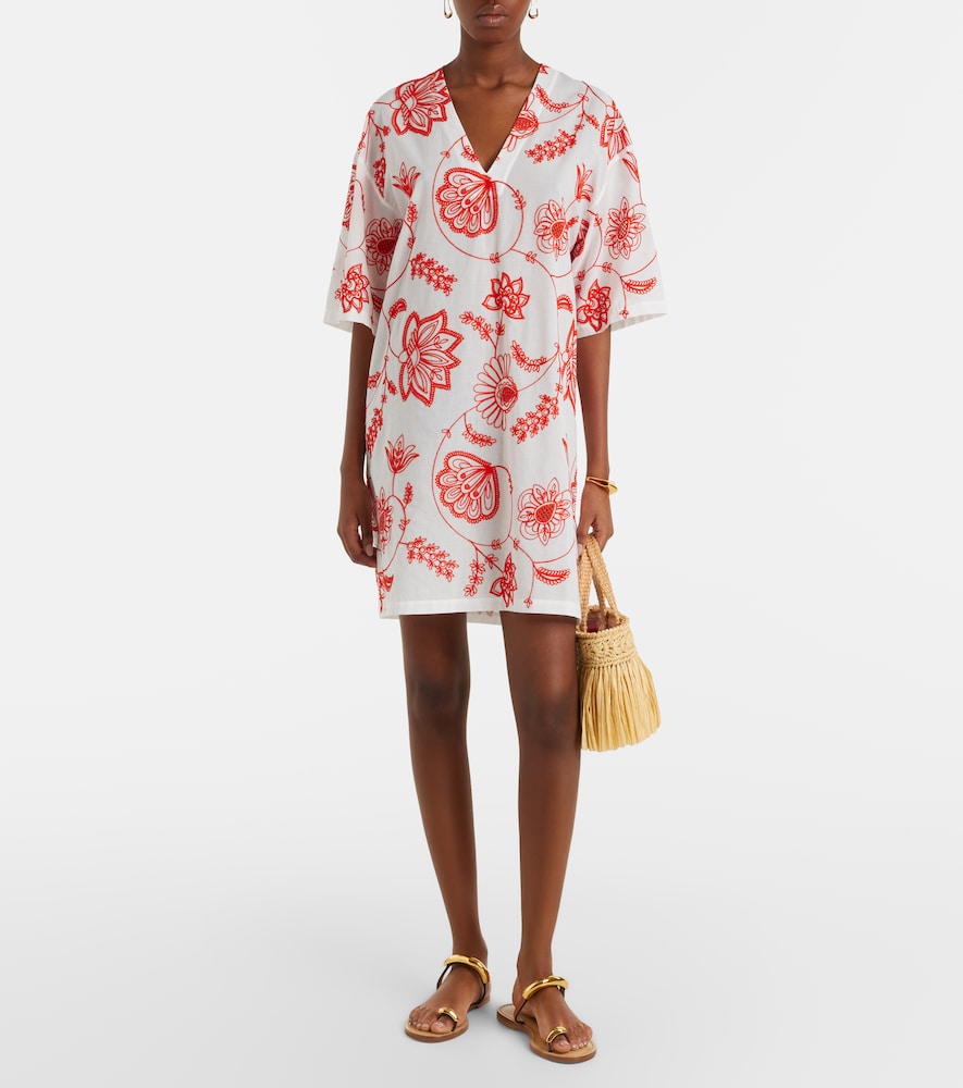 Eres Levia embroidered cotton-blend minidress