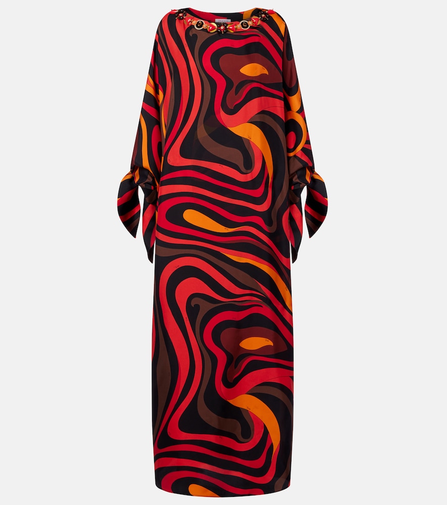 Caftano Marmo in twill di seta