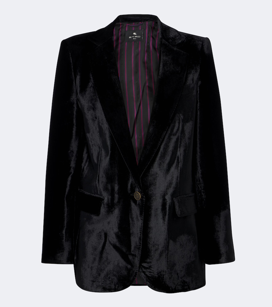 Etro Women's Black Velvet Blazer UK Size 8 - Mytheresa