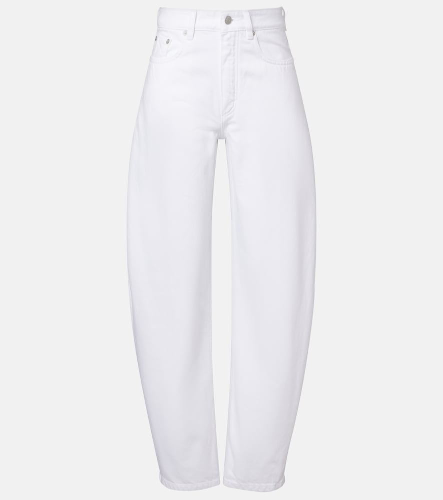Alaia Women's White Barrel-Leg Jeans Size 32 - Mytheresa