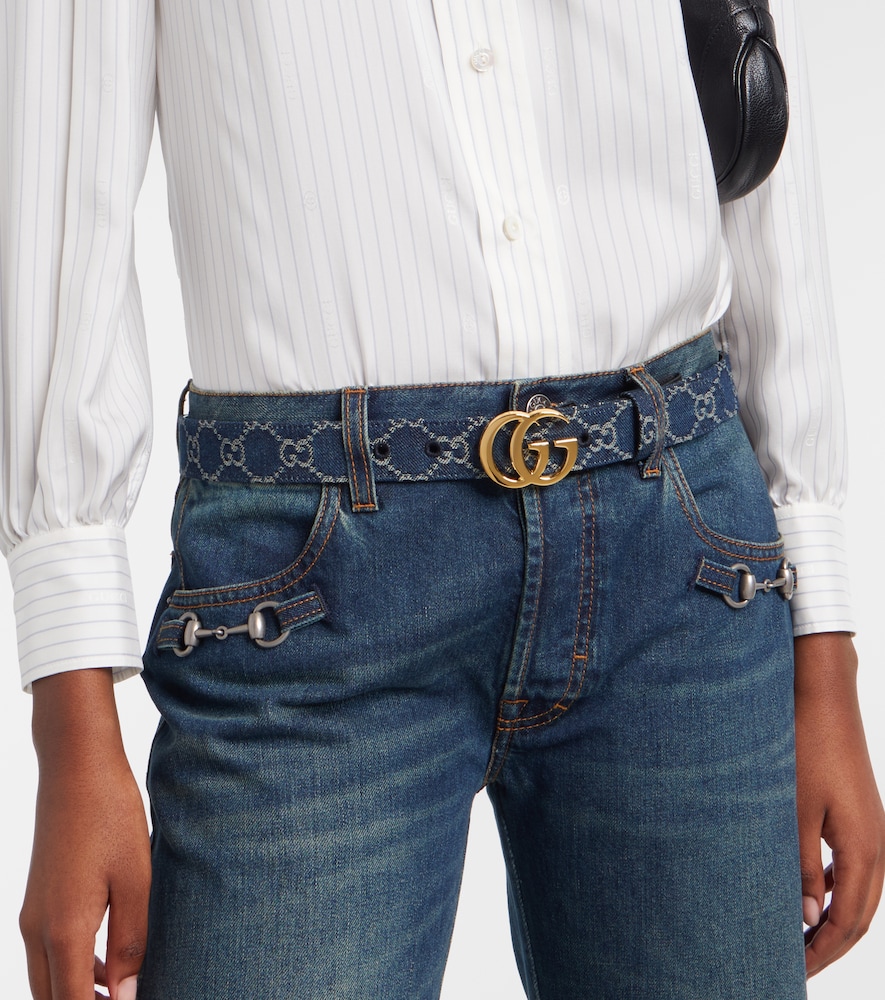  Gucci Gucci Gg Marmont Denim Belt 