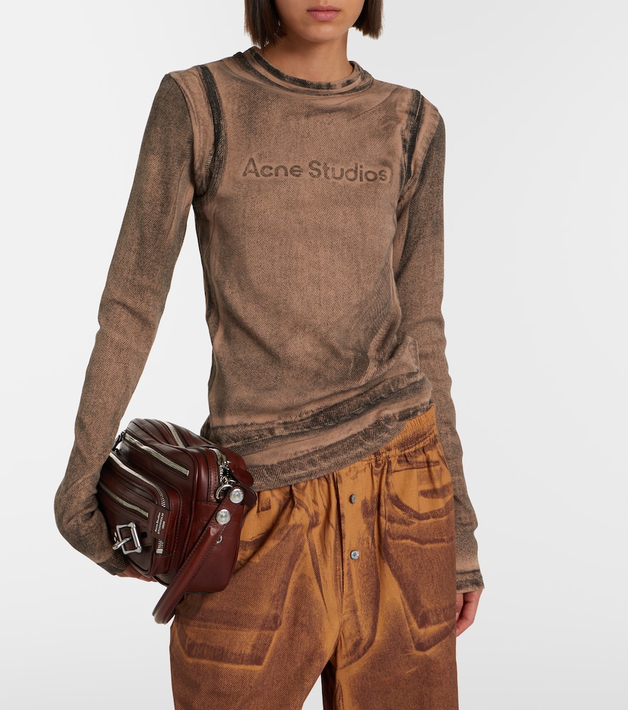 Acne Studios Printed cotton-blend T-shirt