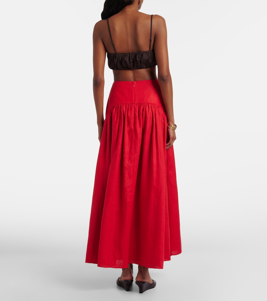  Staud Staud Procida Linen Maxi Skirt 