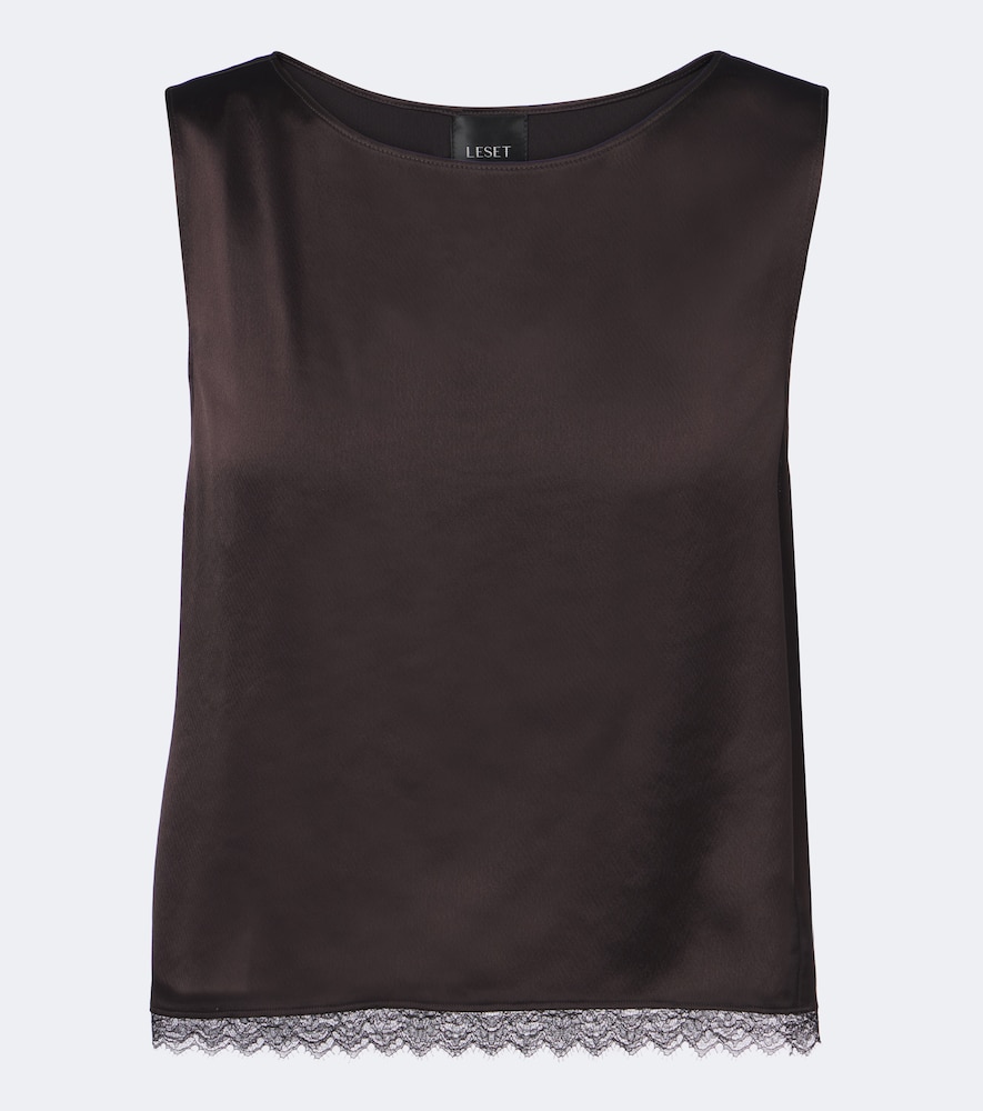 Leset Top court Barb en satin dentelle 235 €