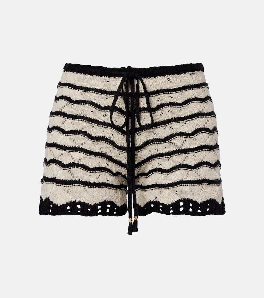 Shorts Kim in misto cotone crochet