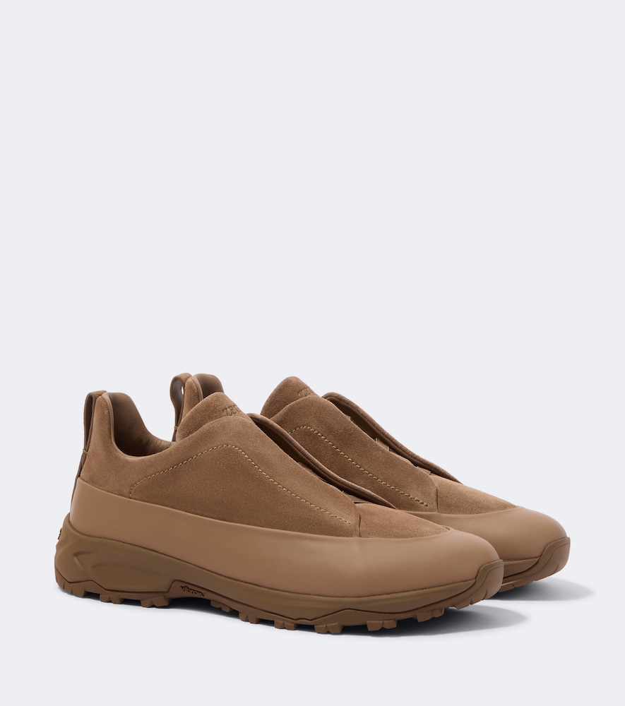 Slip-Ons Triple Stitch Monte aus Veloursleder