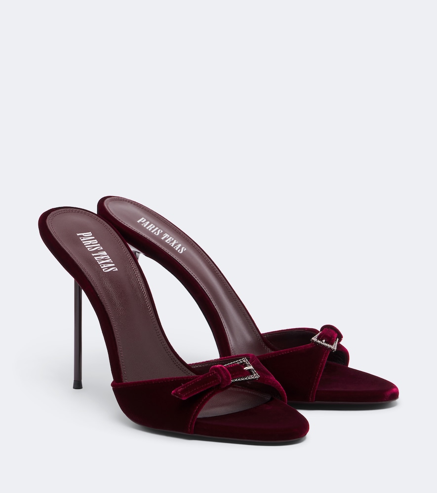 Verzierte Mules Lidia Buckle aus Samt