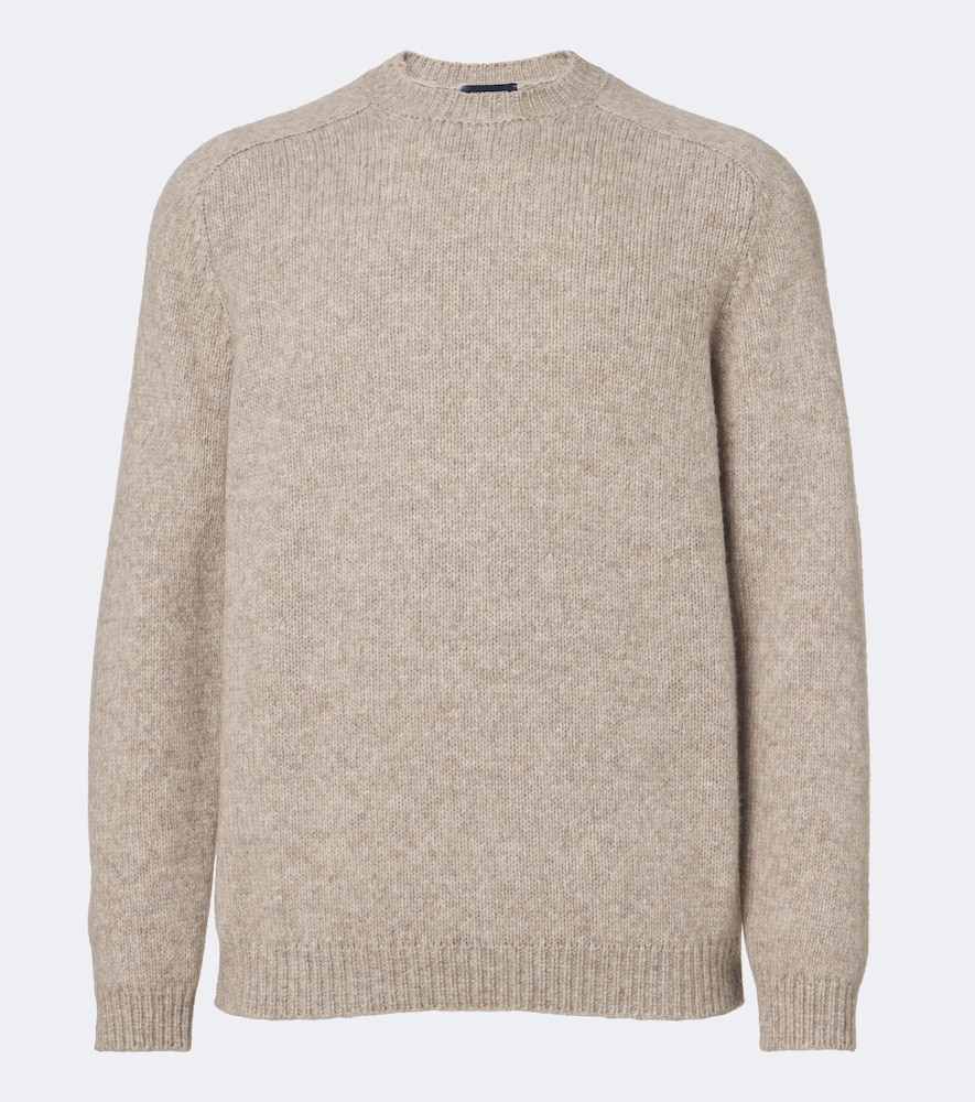 Thom Sweeney Wool And Yak-blend Sweater In Beige