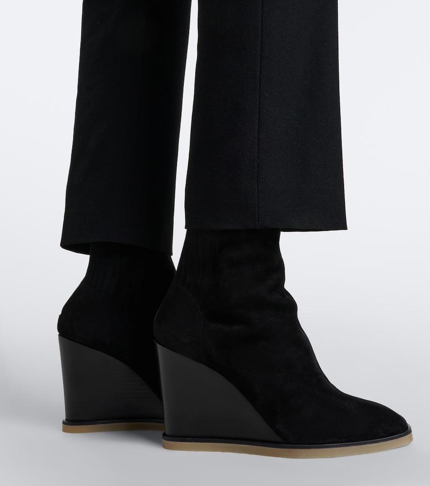 Saint Honoré Suede Wedge Ankle Boots