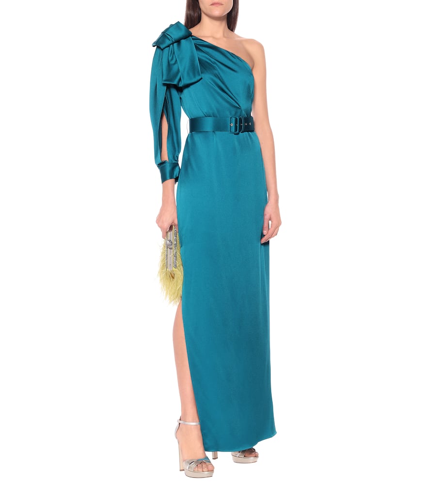 PETER PILOTTO ONE-SHOULDER SATIN GOWN,P00447104