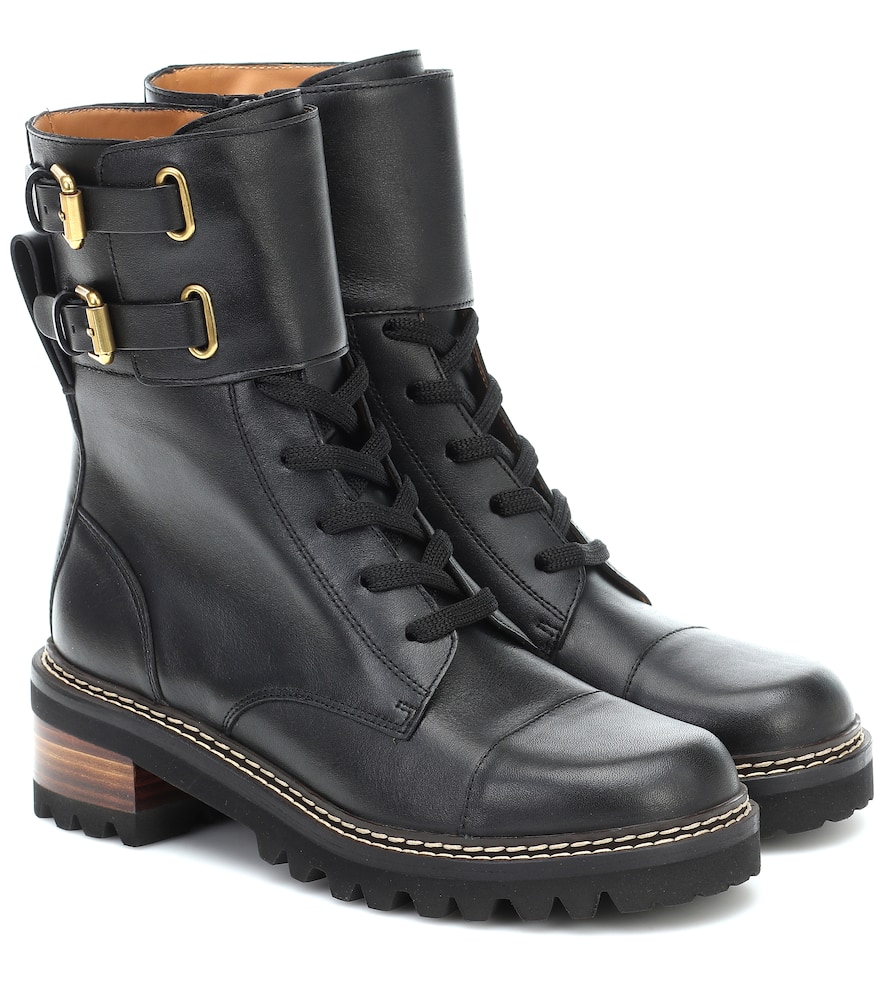 See By Chloe Women S Mallory Leather Combat Boots In Black Modesens Brend see by chloe v magazine shopbop. women s mallory leather combat boots in black