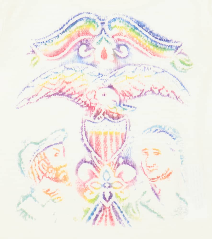 Erl Printed Cotton-blend T-shirt In White Rainbow
