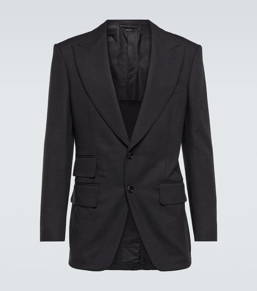 Tom Ford Shelton Wool And Mohair Jacket In Black