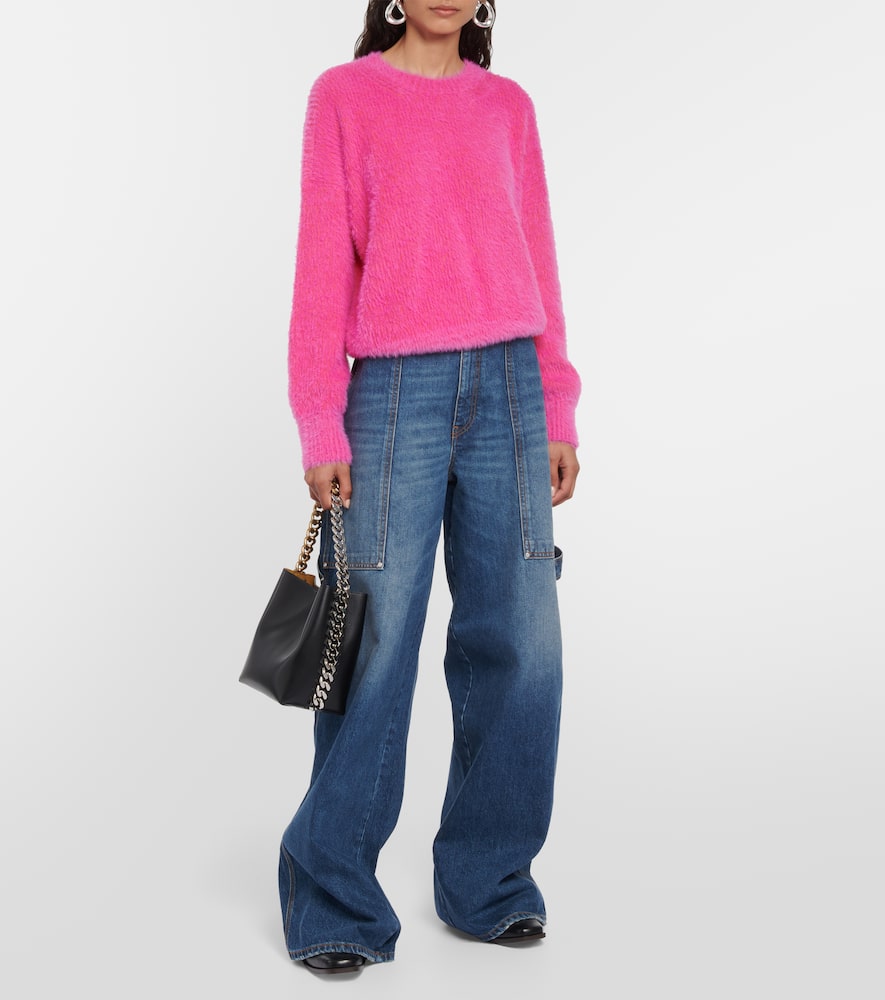 Shop Stella Mccartney Fluffy Knit Sweater In Pink