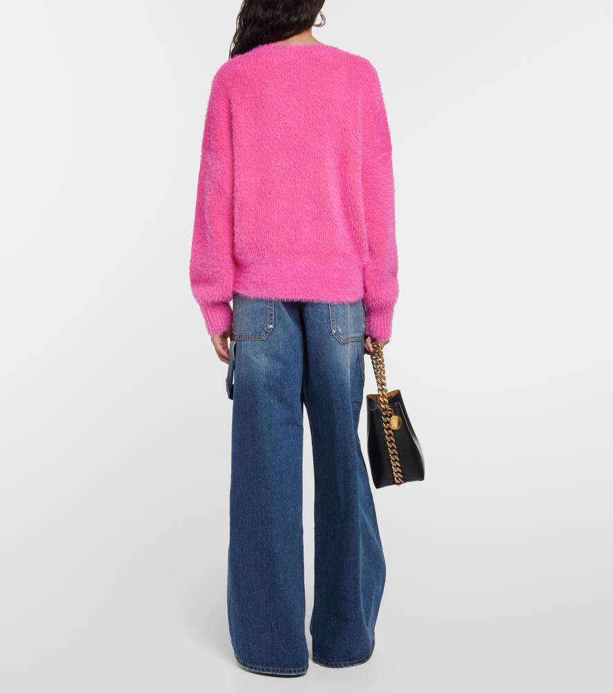 Shop Stella Mccartney Fluffy Knit Sweater In Pink