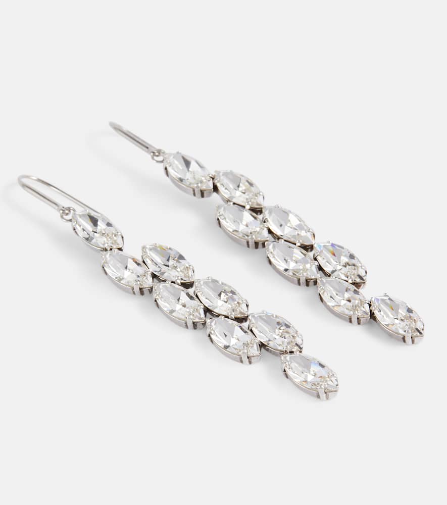 Isabel Marant Embrace Crystal-embellished Earrings In Silver