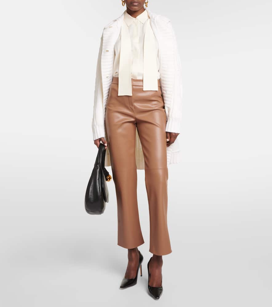 Max Mara Paraggi Tie-neck Silk Blouse In White