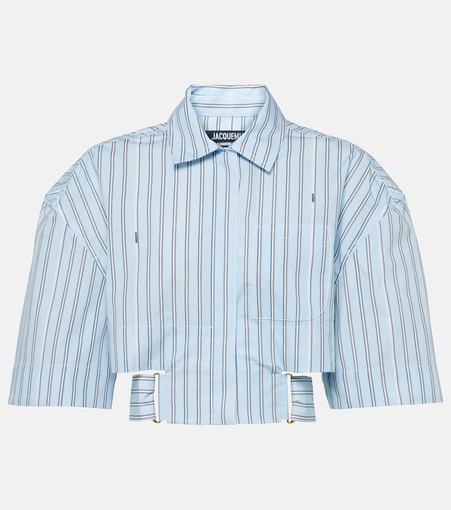 Jacquemus La Chemise Courte Bari striped cotton shirt　Jacquemus La Chemise Courte Bari ストライプ コットン シャツ Jacquemus