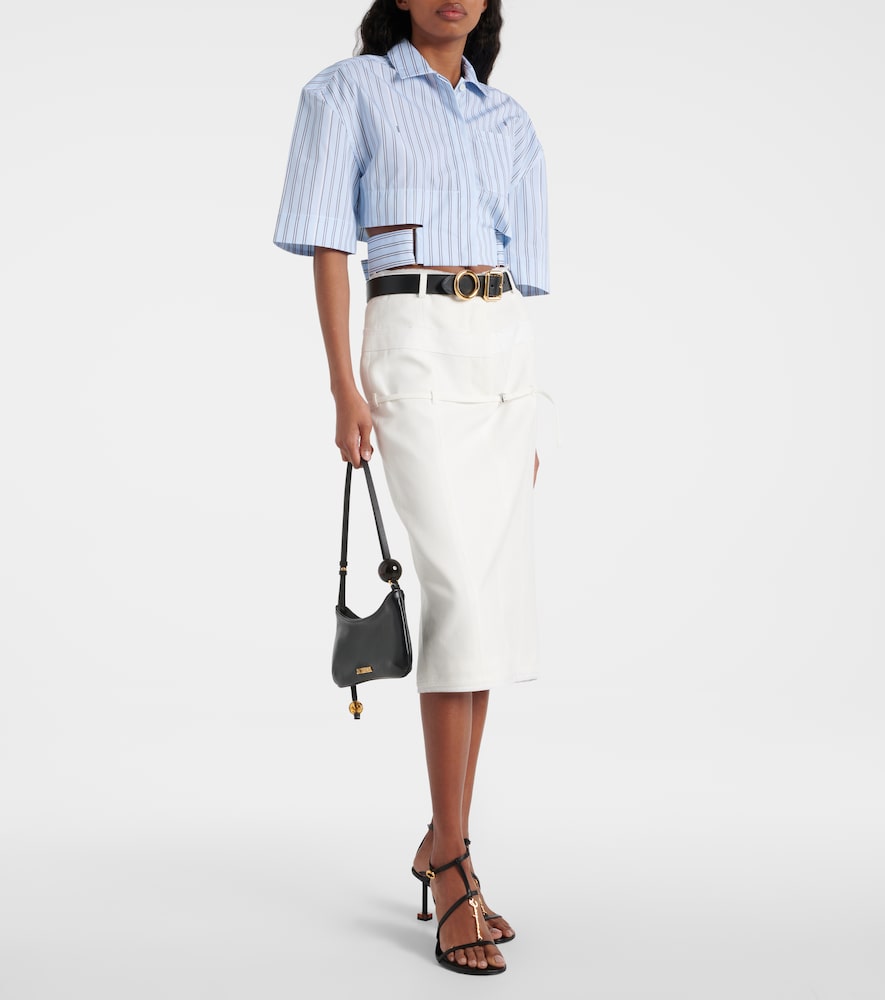 Jacquemus La Chemise Courte Bari striped cotton shirt
