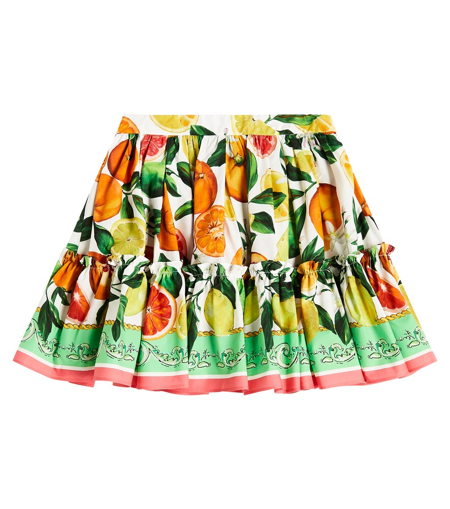 Dolce&gabbana Kids Dolce&gabbana Kids Printed Cotton Skirt 