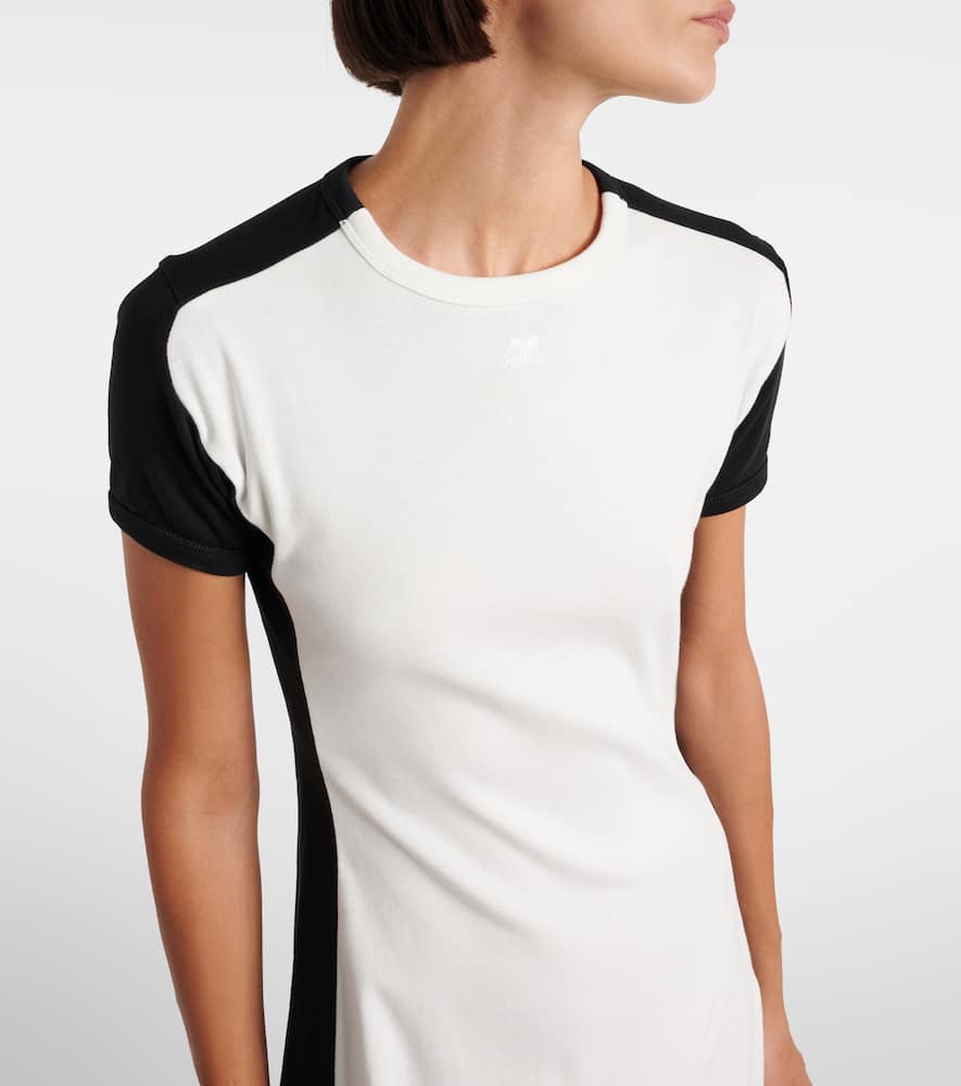 Courrèges Mini Contrast Frame Dress In White