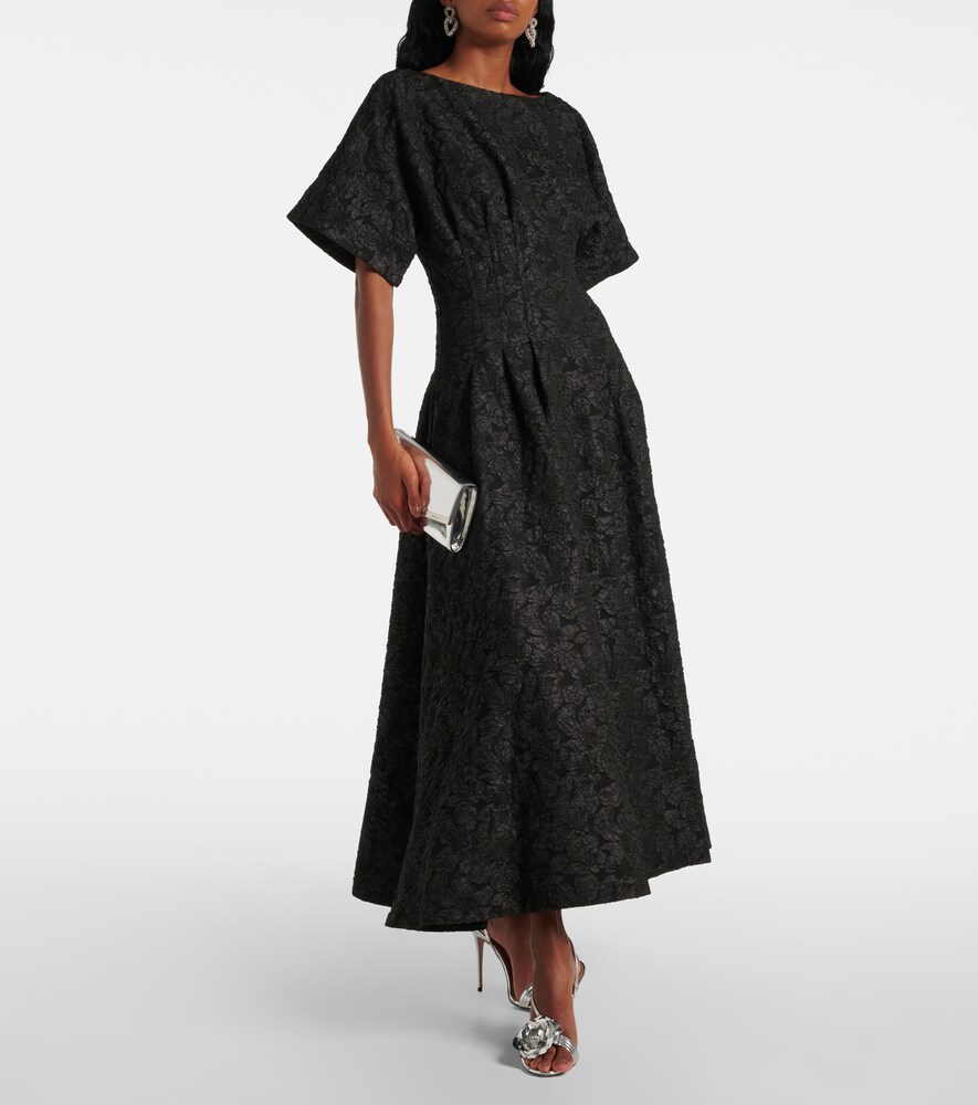  Simkhai Simkhai Vestido Midi Rosalie De Jacquard 