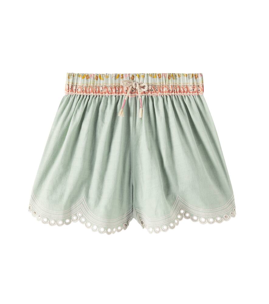 Zimmermann Kids Tallow lace-trimmed cotton shorts