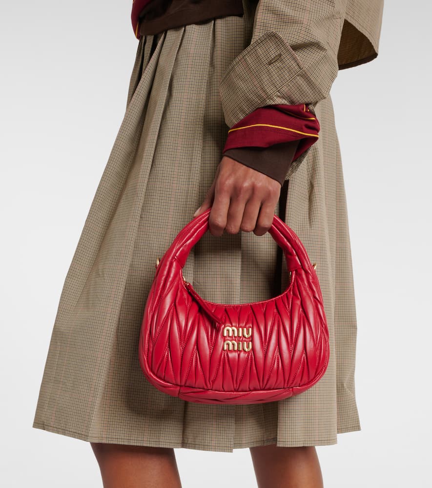 Miu Miu Red Miu Wander Bag In Red