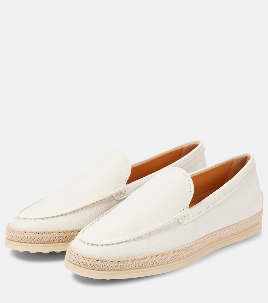 Raffia-Trimmed Loafers