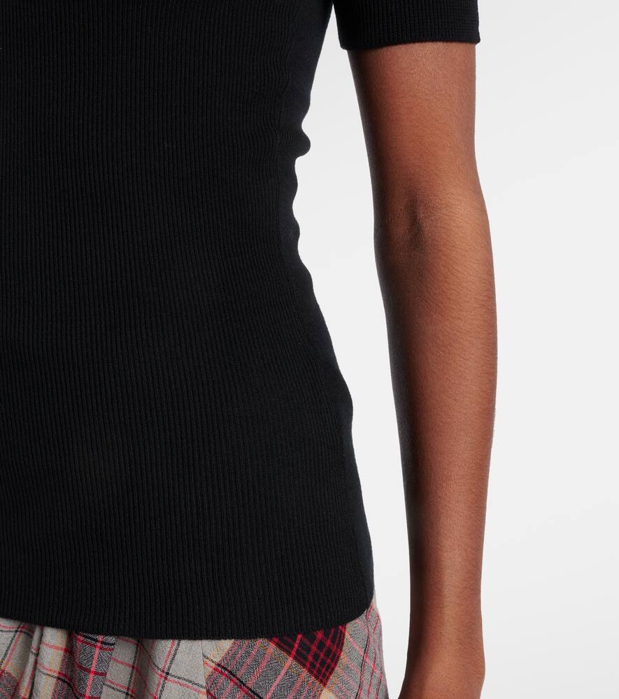 Vivienne Westwood Marina Knit Polo Shirt In Black