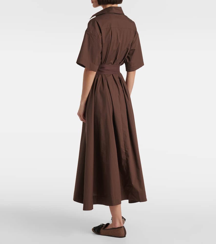 Brunello Cucinelli Short Sleeve Dress In Brown