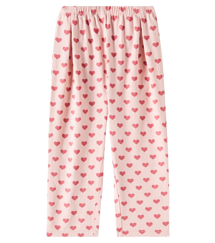 Konges Slojd Fen Printed Cotton Pants In Pink