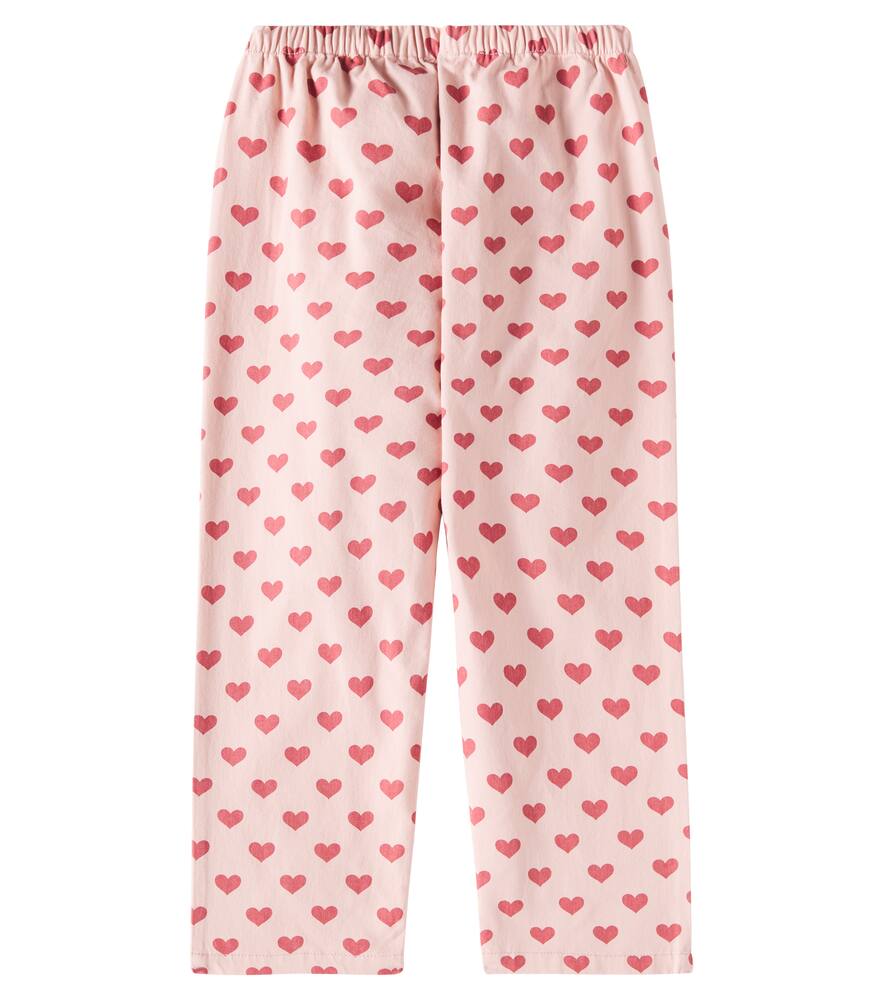 Konges Slojd Fen Printed Cotton Pants In Pink