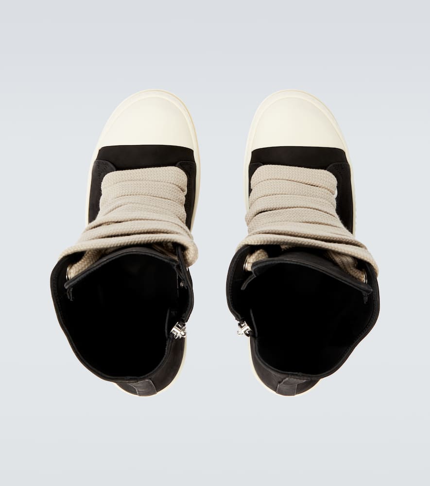 Rick Owens Jumbolace Sneaks Suede Sneakers In Black