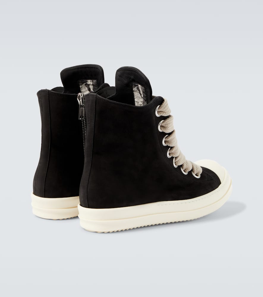 Rick Owens Jumbolace Sneaks Suede Sneakers In Black