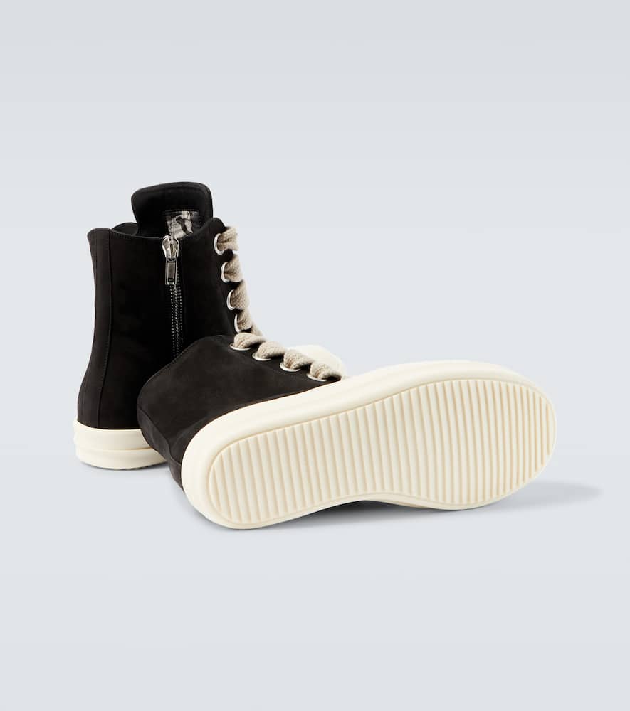 Rick Owens Jumbolace Sneaks Suede Sneakers In Black