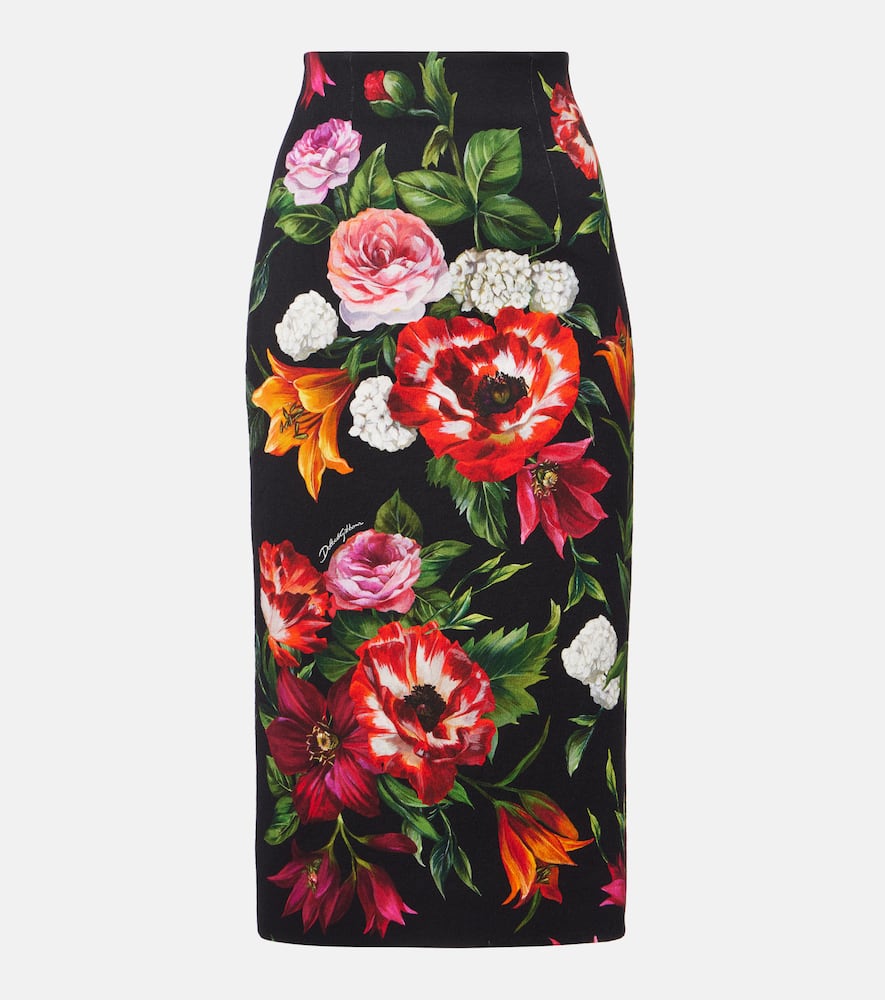 Dolce & Gabbana Floral Pencil Skirt In Multi