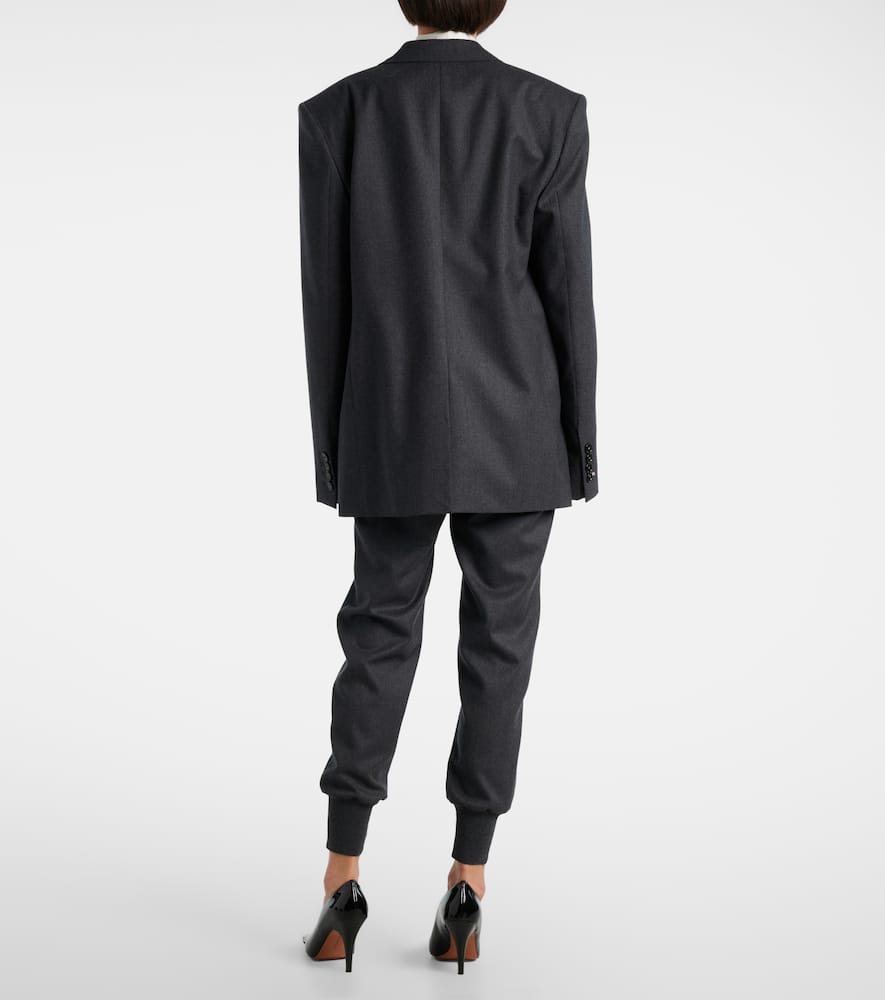 Stella Mccartney Iconic Wool Flannel Blazer In Gray