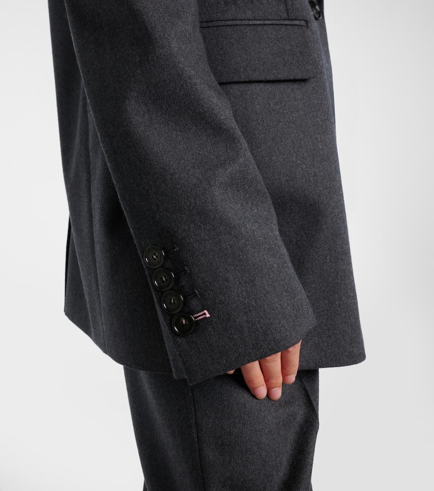 Stella Mccartney Iconic Wool Flannel Blazer In Gray