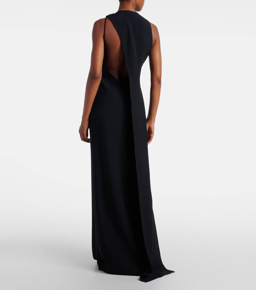 Gucci Double G Embellished Gown In Black