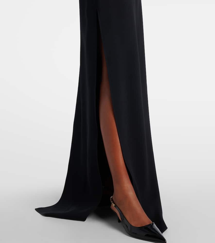 Gucci Double G Embellished Gown In Black