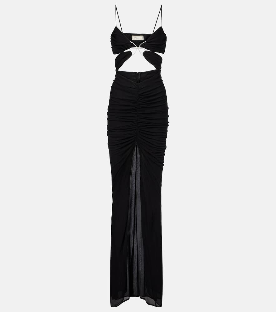 Cutout jersey gown