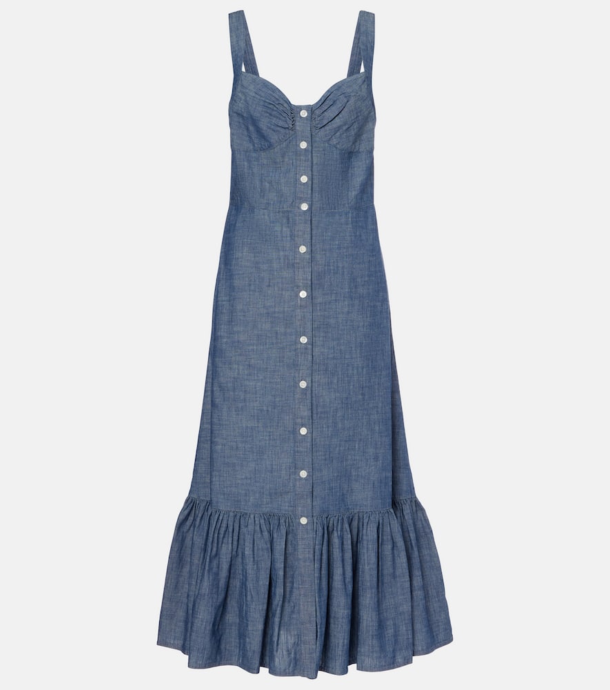 Cotton chambray maxi dress