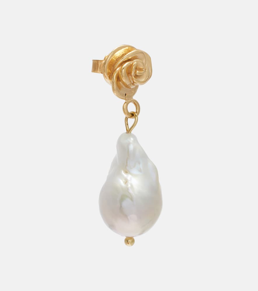 Magda Butrym Baroque Pearl Gold-plated Drop Earrings In Gold