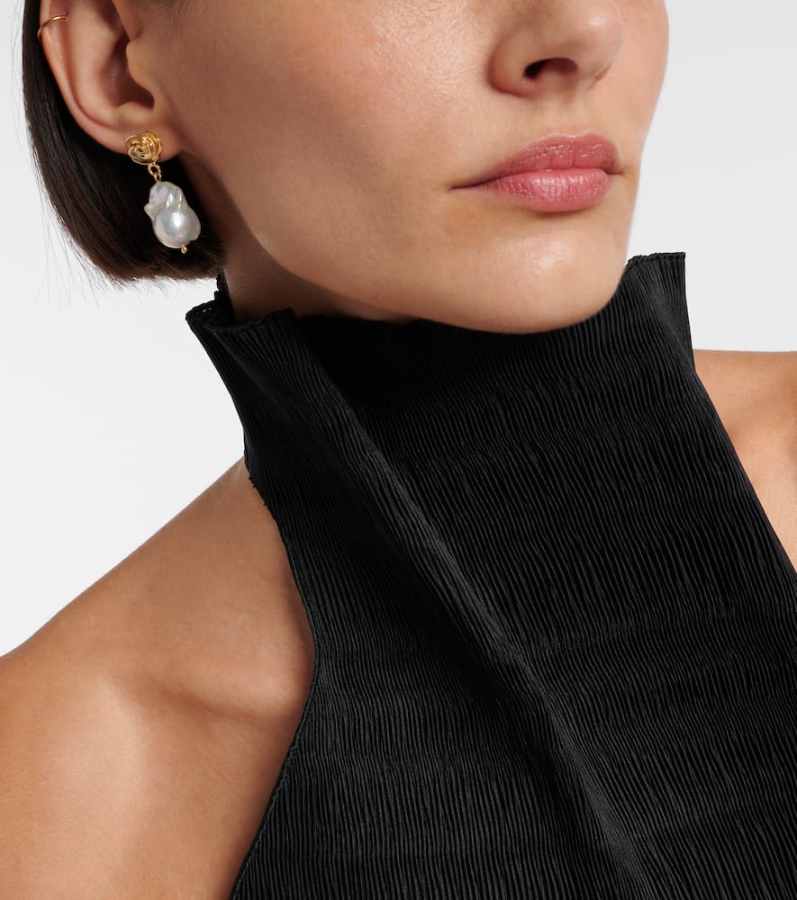 Magda Butrym Baroque Pearl Gold-plated Drop Earrings In Gold