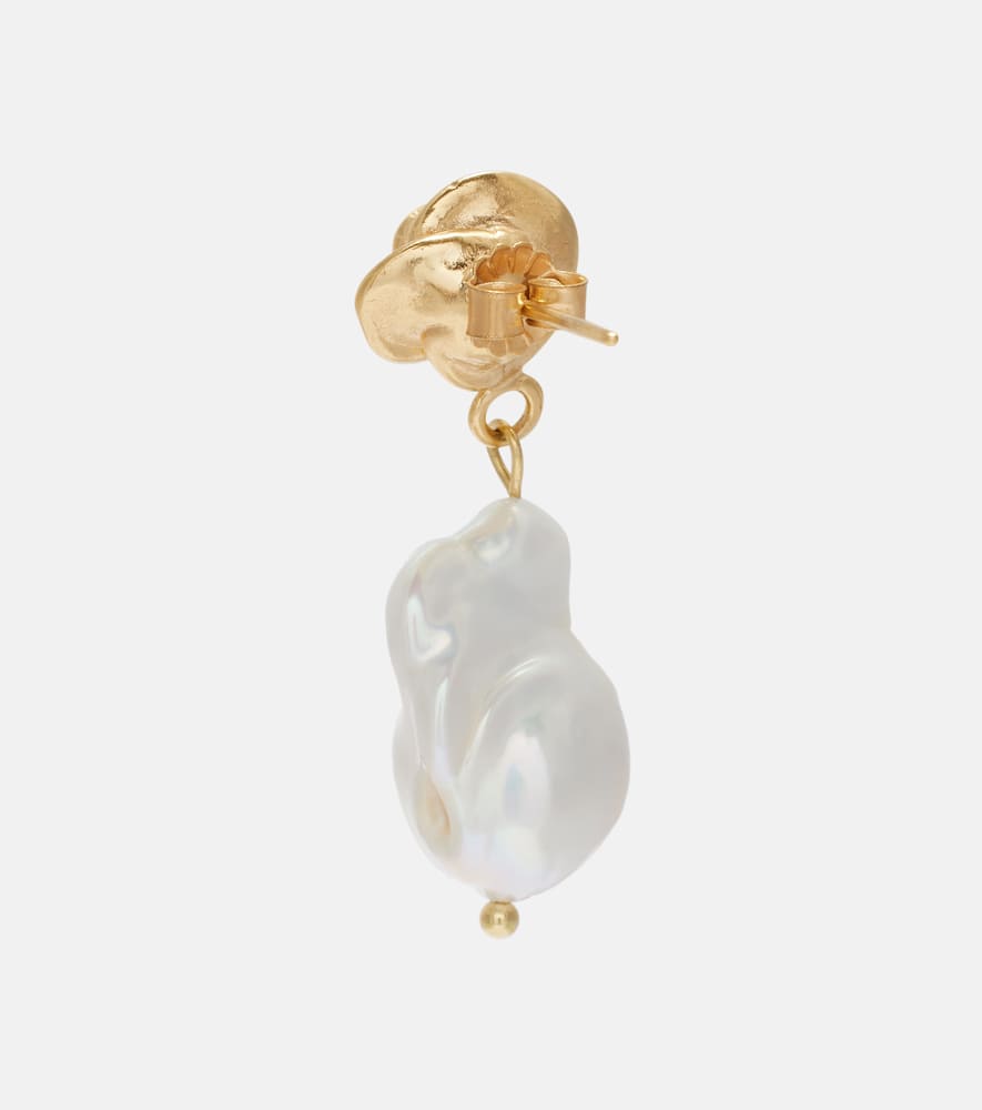 Magda Butrym Baroque Pearl Gold-plated Drop Earrings In Gold