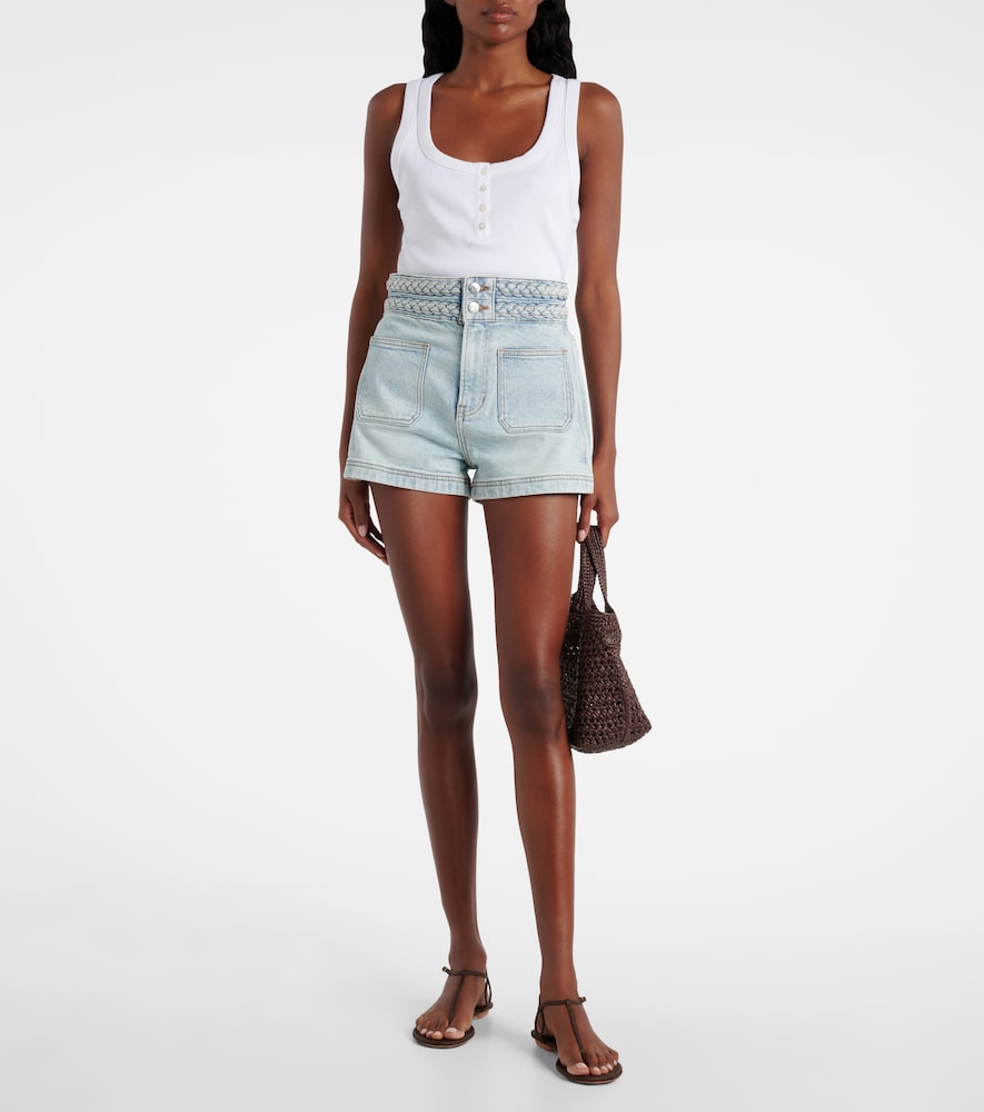 Veronica Beard Elijah high-rise denim shorts