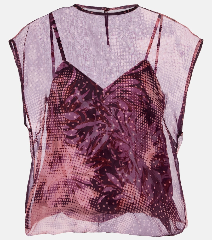 Dries Van Noten Top imprim en soie mlange 556 €
