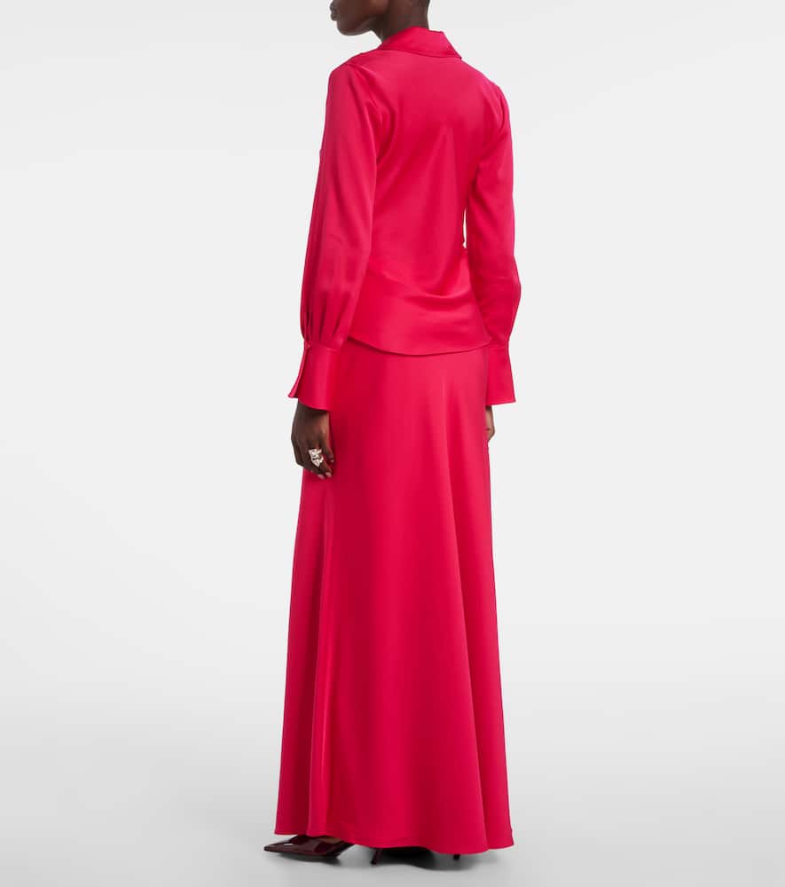 Simkhai Kiri Satin Maxi Skirt In Multi