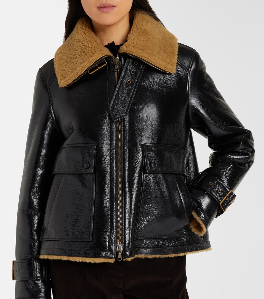  Veronica Beard Veronica Beard Lederjacke Danika Mit Shearling 